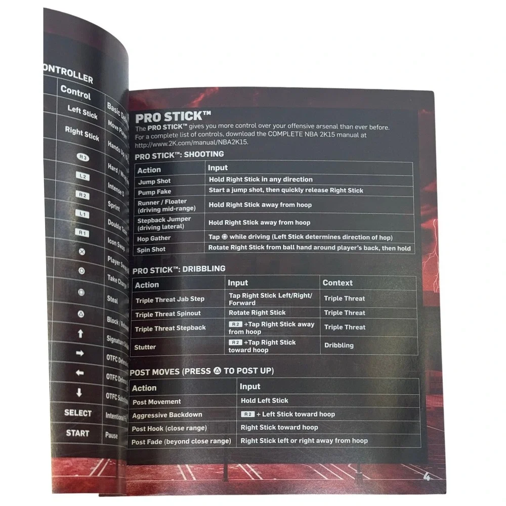 NBA 2K15 Video Game Instruction Manual Kevin‎ Durant Pharrell Williams PS3